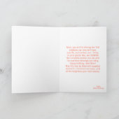 Beste Mama je Foto Niedlich Orange Flora Geburtsta Karte (Innenseite)