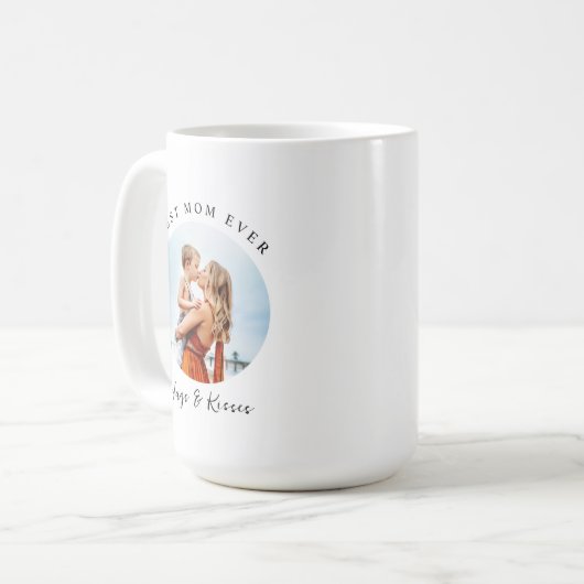 Beste Mama je Foto Personalisiert Kaffeetasse (Vorderseite Links)