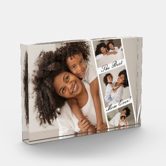 Beste Mama je Foto-Rollen-Collage Personalisiert Fotoblock (Links)