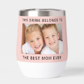 Beste Mama je Foto Rosa (Rückseite)