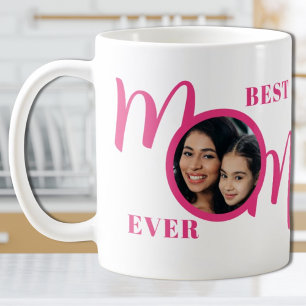 Beste Mama je Foto Rosa Kaffeetasse