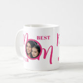 Beste Mama je Foto Rosa Kaffeetasse (Vorderseite Links)