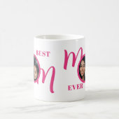 Beste Mama je Foto Rosa Kaffeetasse (Mittel)