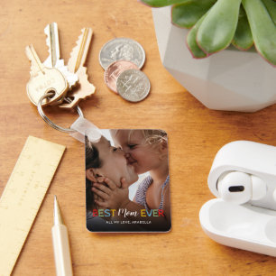 Beste Mama je Foto Schlüsselanhänger