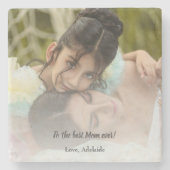Beste Mama je Foto Stone Untersetzer (Vorderseite)