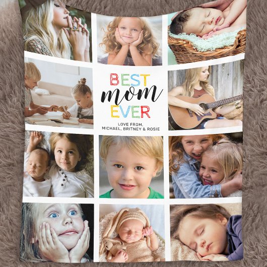 Beste Mama je FotoCollage Fleecedecke