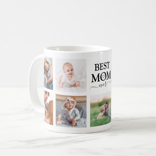 Beste Mama je FotoCollage Kaffeetasse (Vorderseite Links)