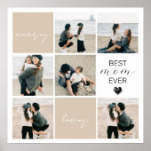 Beste Mama je | FotoCollage | Mocha Poster (Vorne)