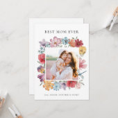 Beste Mama je Fotokarte Karte (Vorderseite/Rückseite Beispiel)