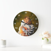 Beste Mama je Fotomaterial erstellen Große Wanduhr (Zuhause)