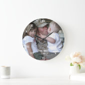 Beste Mama je Fotomaterial erstellen Große Wanduhr (Zuhause)