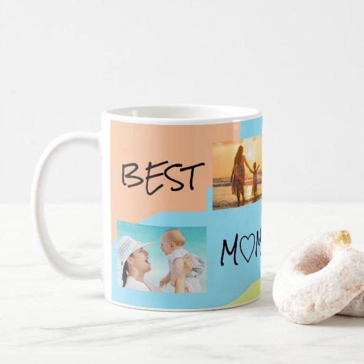 Beste Mama je Fotomaterial farbenfroh Kaffeetasse (Mit Donut)