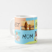 Beste Mama je Fotomaterial farbenfroh Kaffeetasse (Vorderseite Links)