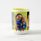 Beste Mama je Fotomaterial Personalisiert gelb Tasse (Zentrum)