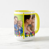 Beste Mama je Fotomaterial Personalisiert gelb Tasse (VorderseiteRechts)