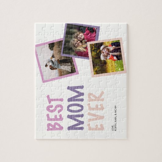 Beste Mama je Fotomaterial Personalisierte Pastete Puzzle (Vertikal)