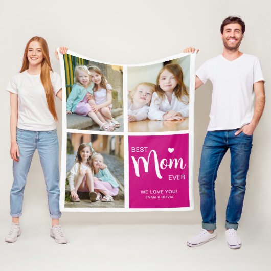 Beste Mama je Fotomaterial Rosa Fleecedecke (Beispiel)