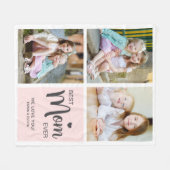 Beste Mama je Fotomaterial Rosa Fleecedecke (Vorderseite (Horizontal))