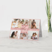 Beste Mama je Fotomaterial Rosa Holzkörner Karte (Vorderseite)