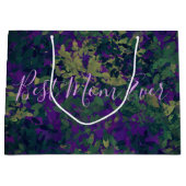 Beste Mama je Garten Blütenhandbemalt Große Geschenktüte (Vorderseite)