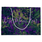 Beste Mama je Garten Blütenhandbemalt Große Geschenktüte (Rückseite)