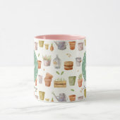 Beste Mama je Gartenwerkzeug-Muster Tasse (Zentrum)