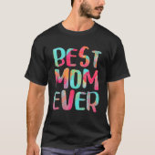 Beste Mama je Gefärbte Krawatte glücklich Mutterta T-Shirt (Vorderseite)