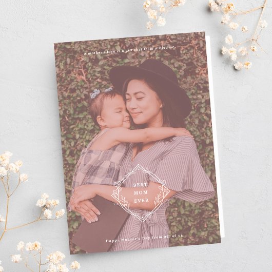 Beste Mama je geklappte Ferienkarte Feiertagskarte