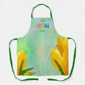 Beste Mama je! Gelbe Aquarelltücher überall Schürze (Vorderseite)