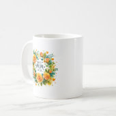 Beste Mama je gelber Rosenrahmen Kaffeetasse (Vorderseite Links)