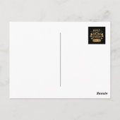 Beste Mama je, genehmigt - Goldenes Textdesign Postkarte (Rückseite)