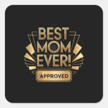 Beste Mama je, genehmigt - Goldenes Textdesign