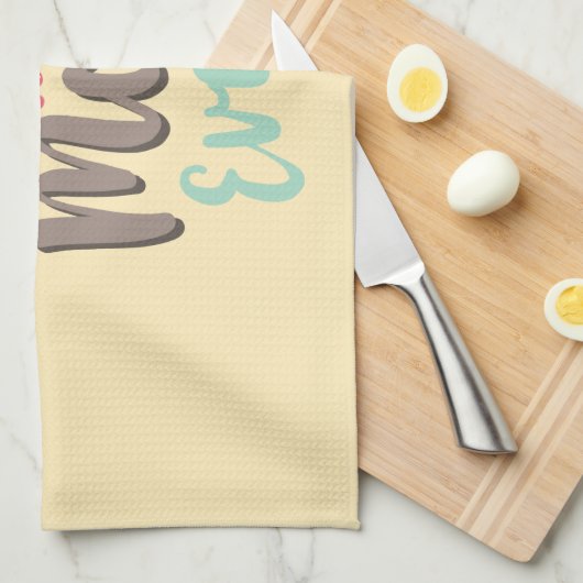 Beste Mama je Geschirrtuch (Viertel Falte)