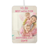 Beste Mama je gewählt - Benutzerdefiniertes Jahr - Autolufterfrischer (Vorderseite)