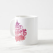 BESTE MAMA JE GLITZER CUSTOM-TYPOGRAFIE KAFFEETASSE (Vorderseite Links)