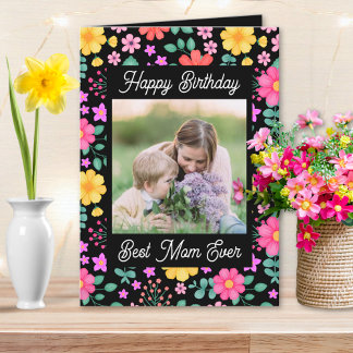 Beste Mama je glücklich Geburtstagsfoto Collage Karte
