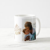 Beste Mama je Gold Briefe Foto Collage Mommy Kaffeetasse (VorderseiteRechts)