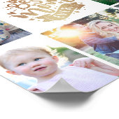 Beste Mama je Gold Fotocollage Keepake Poster (Ecke)