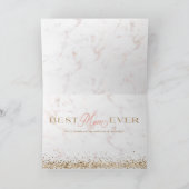 Beste Mama je Gold Glitzer 8 FotoCollage Karte (Innenseite)