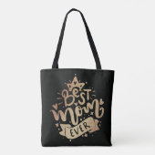 Beste Mama je Gold-Glitzer-Zitat Muttertagstot Tasche (Rückseite)