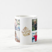 Beste Mama je Gold Lettern 9 Foto Collage Mommy Kaffeetasse (Mittel)