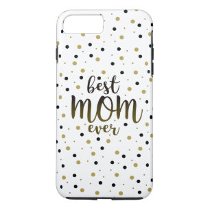 Beste Mama je, Gold und Black Confetti Typografie Case-Mate iPhone Hülle