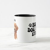 Beste Mama je Golden Retriever Personalisiert Tasse (Zentrum)