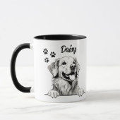 Beste Mama je Golden Retriever Personalisiert Tasse (Links)