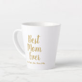 Beste Mama je goldenes benutzerdefiniertes Skript Milchtasse (Linke Ecke)
