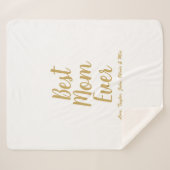Beste Mama je goldenes benutzerdefiniertes Skript Sherpadecke (Vorderseite (Horizontal))