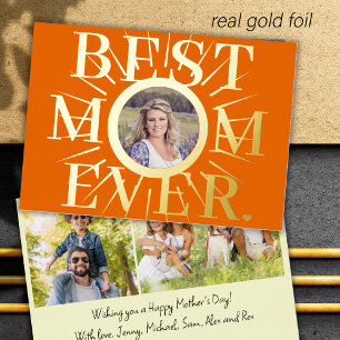 Beste Mama je Goldtypografie MuttertagsFoto Folien Feiertagskarte
