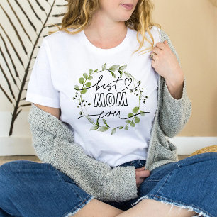 Beste Mama je   Green Wreath Mother T-Shirt