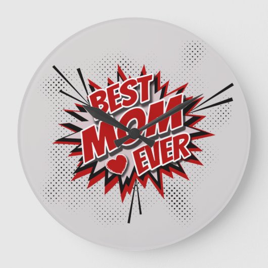 Beste Mama je Große Wanduhr (Vorderseite)