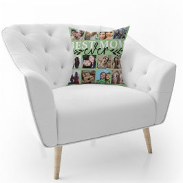 Beste Mama je grüne Collage Kalligraphie Kissen